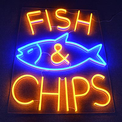 Fish neon sign